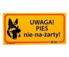 Dingo Tabliczka ostrzegawcza Uwaga! Pies nie-na-żarty!
