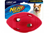 DH-2651 Piszcząca piłka footballowa NERF LED dla psa - M czerwona/ niebieska
