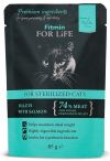 FITMIN FOR LIFE CAT ADULT STERILIZED SALMON 85G